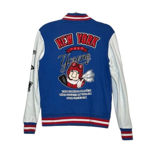 MLB New York Yankees blue white varsity jacket size Small - Picture 10 of 15